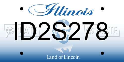 ID2S278 Illinois License Plate