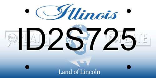 ID2S725 Illinois License Plate