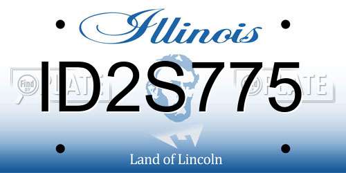 ID2S775 Illinois License Plate
