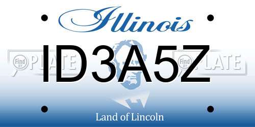 ID3A5Z Illinois License Plate