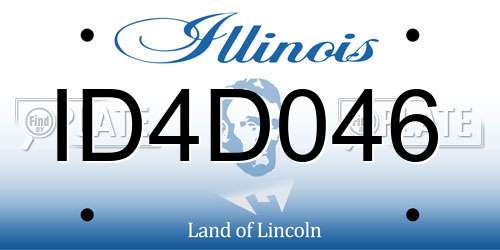 ID4D046 Illinois License Plate