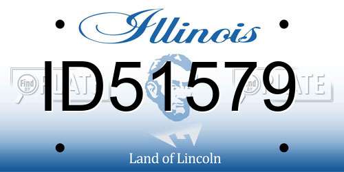 ID51579 Illinois License Plate