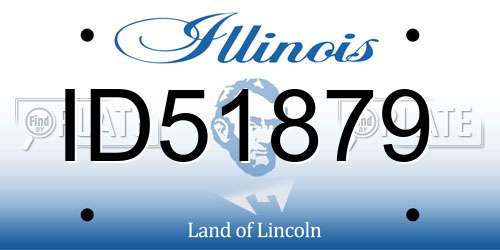 ID51879 Illinois License Plate
