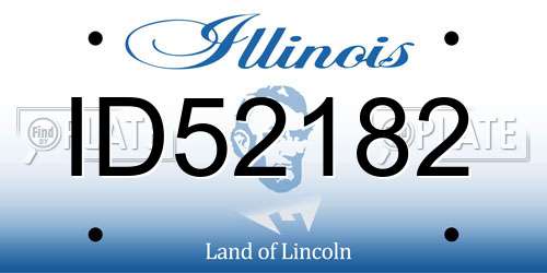 ID52182 Illinois License Plate
