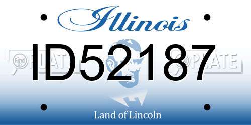 ID52187 Illinois License Plate
