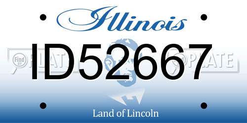 ID52667 Illinois License Plate