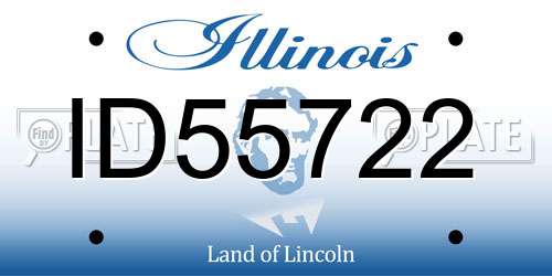 ID55722 Illinois License Plate