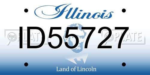 ID55727 Illinois License Plate