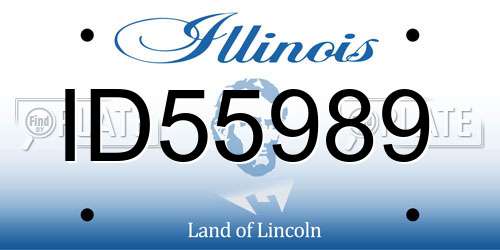 ID55989 Illinois License Plate