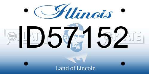 ID57152 Illinois License Plate