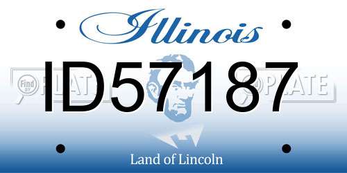 ID57187 Illinois License Plate