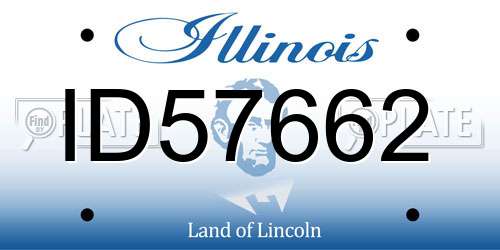 ID57662 Illinois License Plate