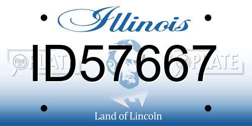 ID57667 Illinois License Plate