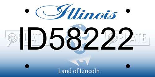 ID58222 Illinois License Plate