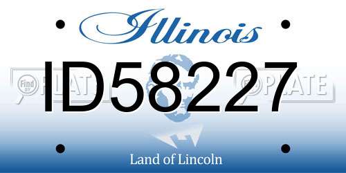 ID58227 Illinois License Plate