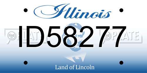 ID58277 Illinois License Plate