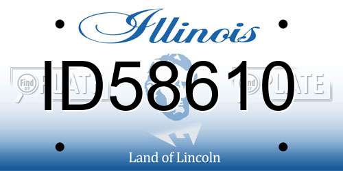 ID58610 Illinois License Plate