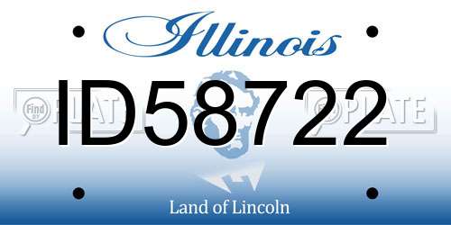 ID58722 Illinois License Plate