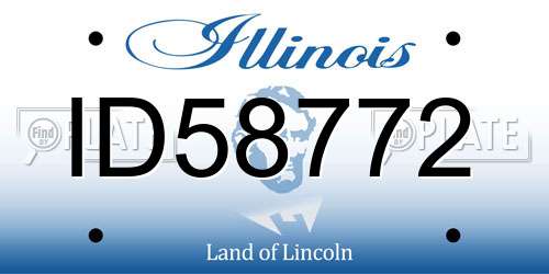 ID58772 Illinois License Plate