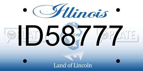 ID58777 Illinois License Plate