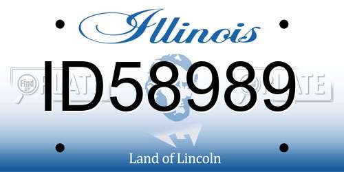 ID58989 Illinois License Plate