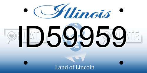 ID59959 Illinois License Plate