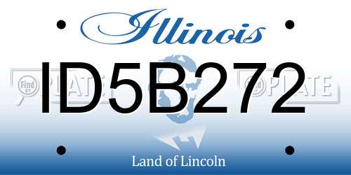 ID5B272 Illinois License Plate