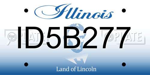 ID5B277 Illinois License Plate