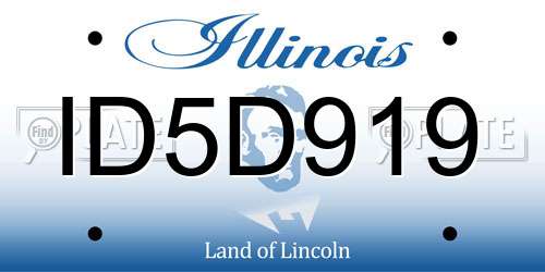 ID5D919 Illinois License Plate