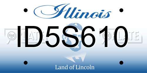 ID5S610 Illinois License Plate