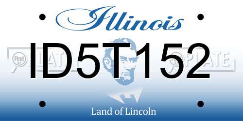 ID5T152 Illinois License Plate
