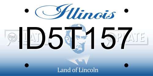 ID5T157 Illinois License Plate