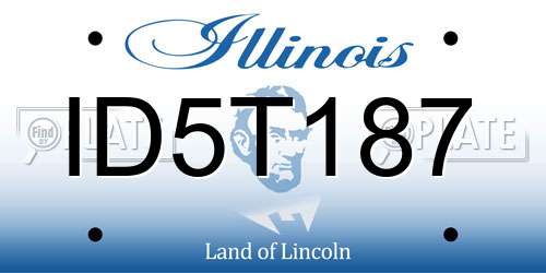 ID5T187 Illinois License Plate