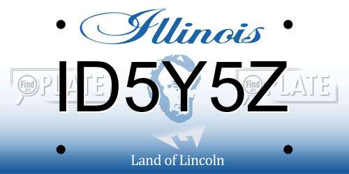 ID5Y5Z Illinois License Plate