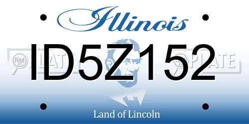 ID5Z152 Illinois License Plate