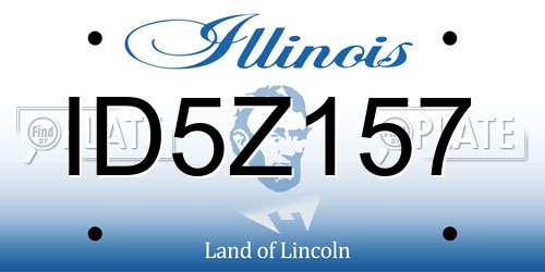ID5Z157 Illinois License Plate