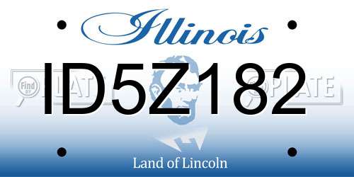 ID5Z182 Illinois License Plate
