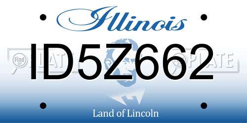 ID5Z662 Illinois License Plate