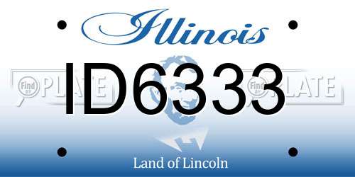 ID6333 Illinois License Plate