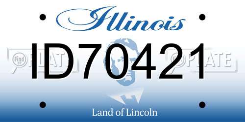 ID70421 Illinois License Plate