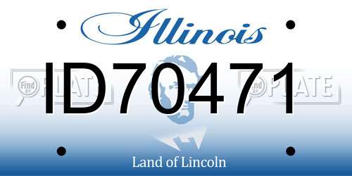 ID70471 Illinois License Plate