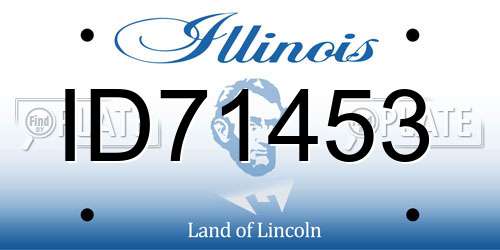 ID71453 Illinois License Plate
