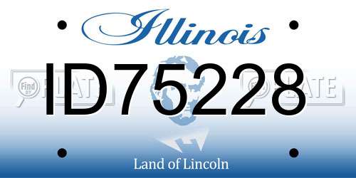 ID75228 Illinois License Plate