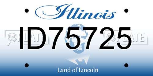 ID75725 Illinois License Plate