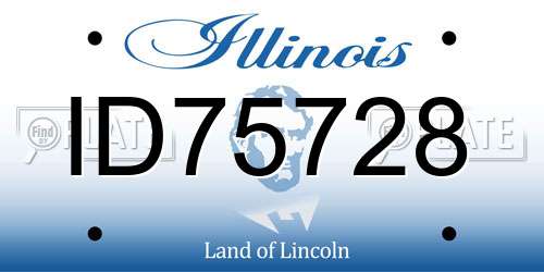 ID75728 Illinois License Plate