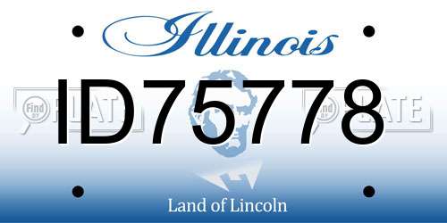 ID75778 Illinois License Plate