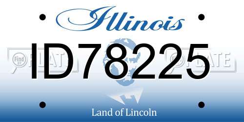 ID78225 Illinois License Plate