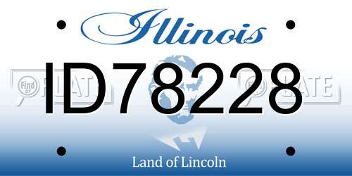 ID78228 Illinois License Plate