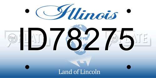 ID78275 Illinois License Plate