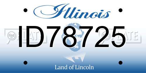 ID78725 Illinois License Plate